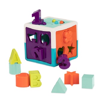 【DJ媽咪玩具現貨】 美國B.toys感統玩具 歡樂立方 (湖水綠) 兒童 玩具 配對 玩具
