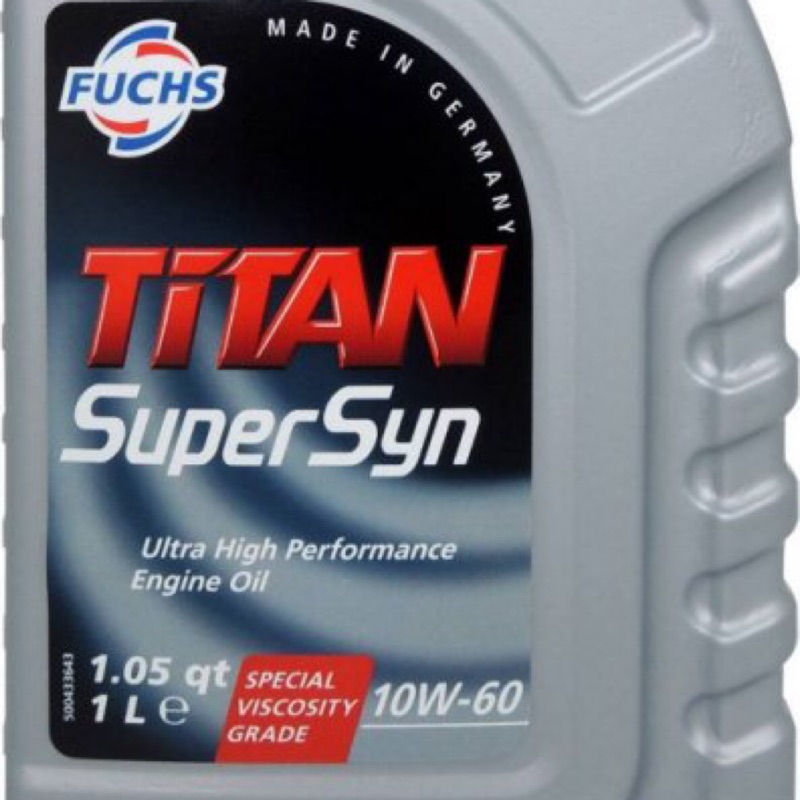 【FUCHS 福斯】TITAN、SuperSyn、10W60、全合成機油、1L/罐【德國進口】單買區