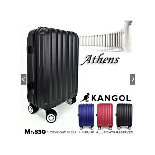 ~雪黛屋~KANGOL 28吋行李箱典雅ABS抗刮材質固定海關密碼鎖硬殼箱360度旋轉耐摔耐磨損檢測透過箱體#830