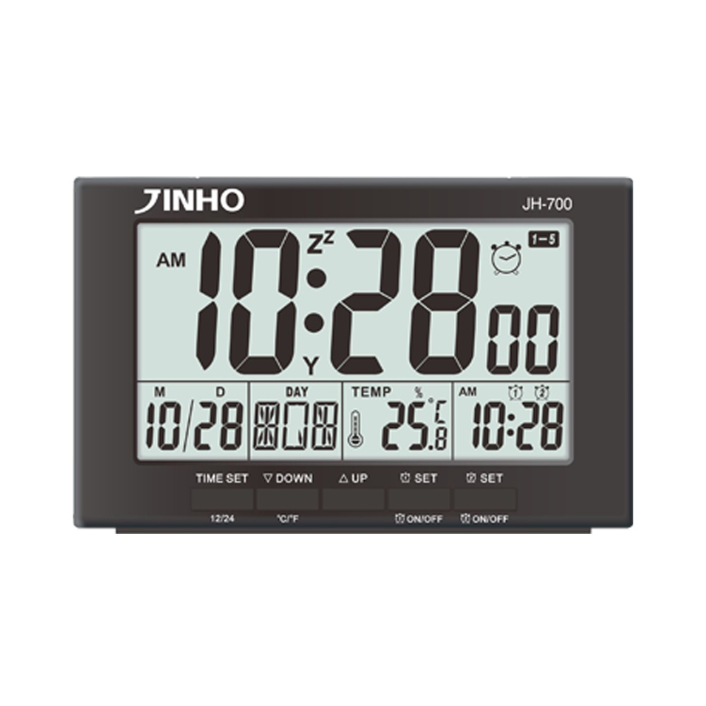 [新品上市]【史代新文具】京禾JINHO JH-700 數位多功能電子鐘 兩色任選 (黑色/白色)