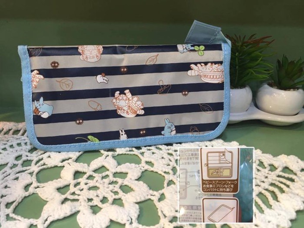 『 貓頭鷹 日本雜貨鋪 』宮崎駿系列龍貓外出餐具收納包