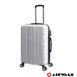 帝安諾 - AIRWALK LUGGAGE - 品牌系列 碳纖直紋24吋拉鍊行李箱 - 極簡白