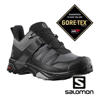 【SALOMON 法國】男 X ULTRA 4 GTX WIDE 低筒登山鞋 『磁灰/黑/灰』412892