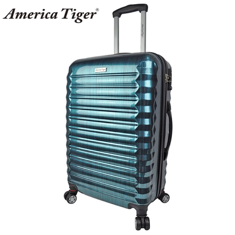 ✈️America tiger 24吋行李箱 出國必備 銀藍