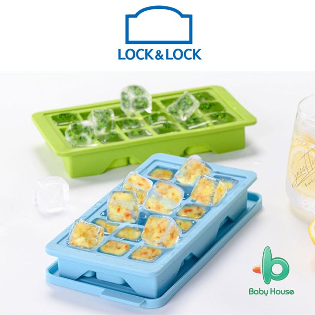 【LOCK&amp;LOCK】 樂扣樂扣 副食品分裝盒 製冰盒 冰磚盒(18格) 15G/格