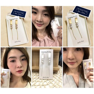 Dressing On You 韓國連線 珍珠長長(3色) 珍珠耳環 正韓飾品 韓國直送