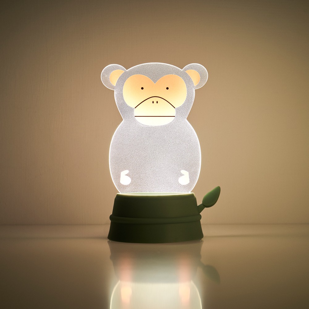 環保省電 專利導光LED 小夜燈 Xcellent｜Party Light 派對時光 動物燈 - Monkey 獼猴