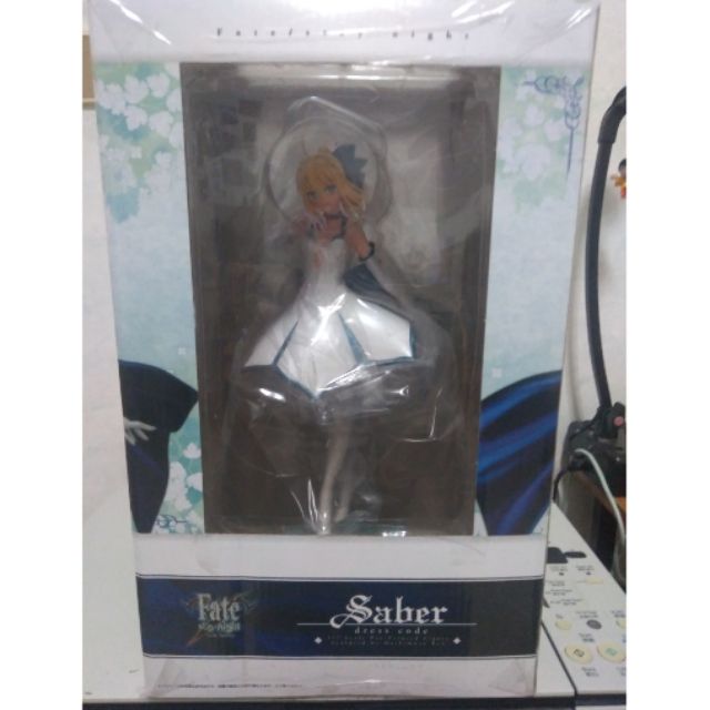 Fate  白色 禮服  賽巴 Saber Dress Code 1/7 pvc  巨無霸 公仔