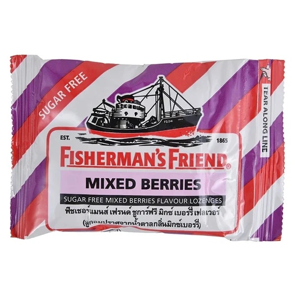 Fisherman's Friend 漁夫之寶 雪飛涼 老船長無糖薄荷錠/25g - 綜合莓果