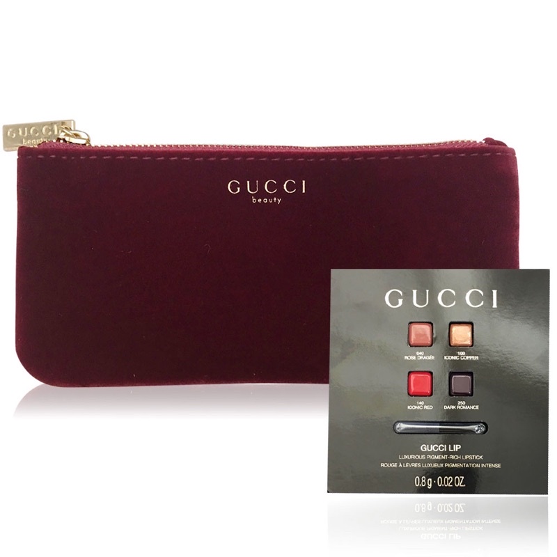 美品｜GUCCI beauty 專櫃絨布化妝包