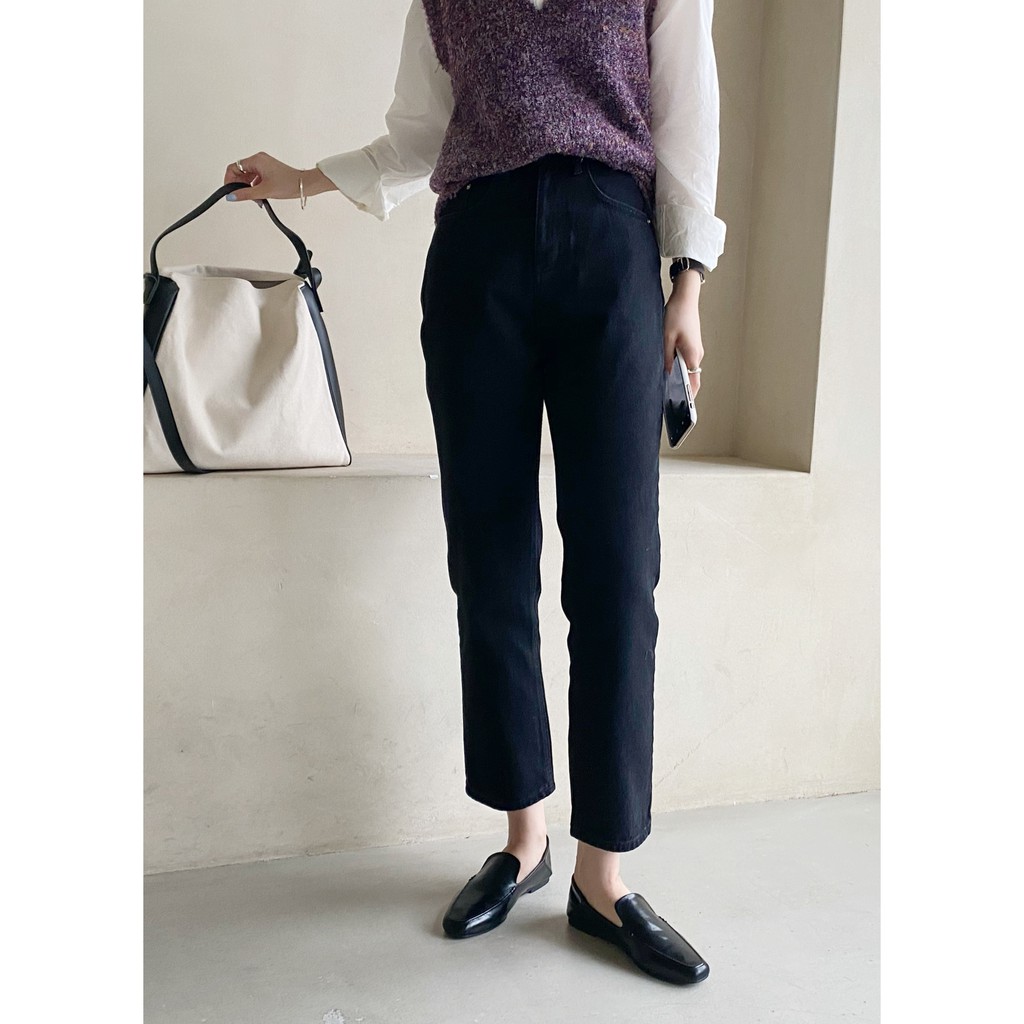 ˙OVERCHIC˙ 正韓代購 🇰🇷 VEGETABLE 蔬菜家設計師 SIGNATURE BLACK DENIM