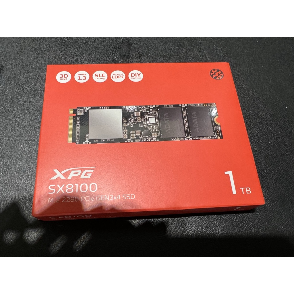 威剛 XPG SX8100 1T PCIe Gen3x4 M.2 2280 SSD  二手硬碟 固態硬碟