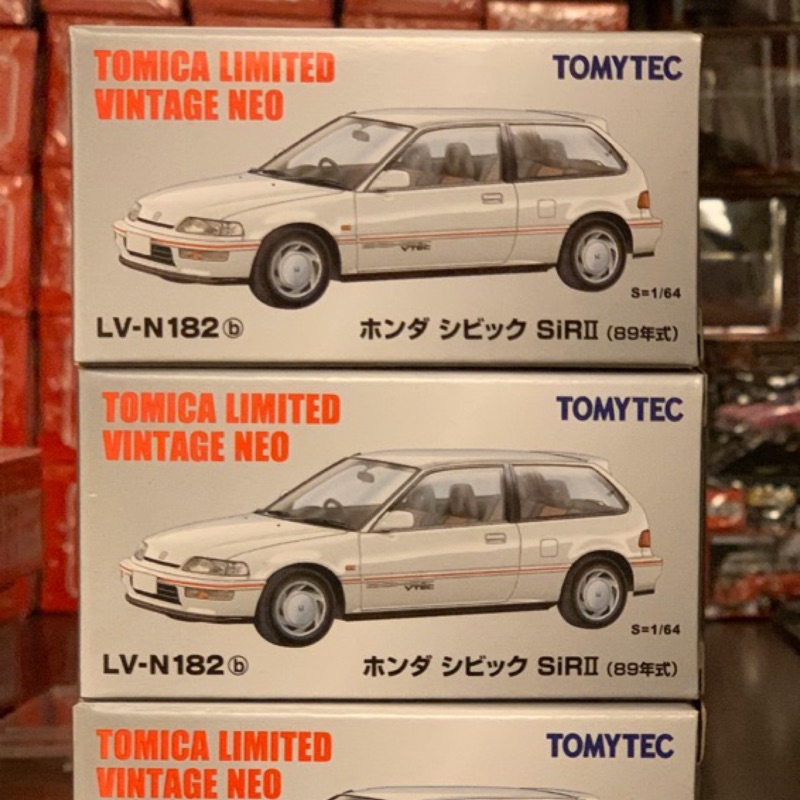 Tomica Tomytec LV-N182b Honda Civic本田喜美SIR II 白