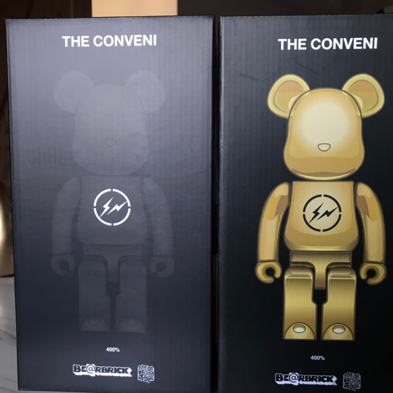 【全新未拆】Be@rbrick x fragment 黑金閃電熊400% THE CONVENI