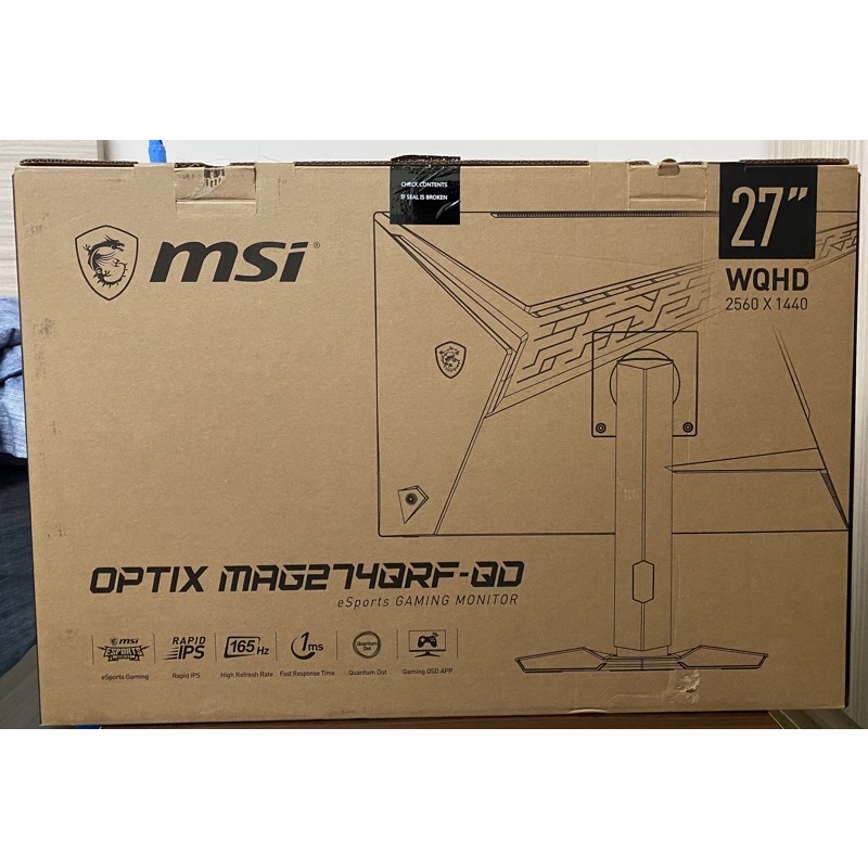 微星 MSI MAG274QRF-QD 27吋