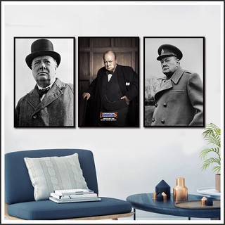 日本製畫布海報 英國首相 溫斯頓 邱吉爾 Churchill 掛畫 無框畫 Movie PoP 賣場多款海報~