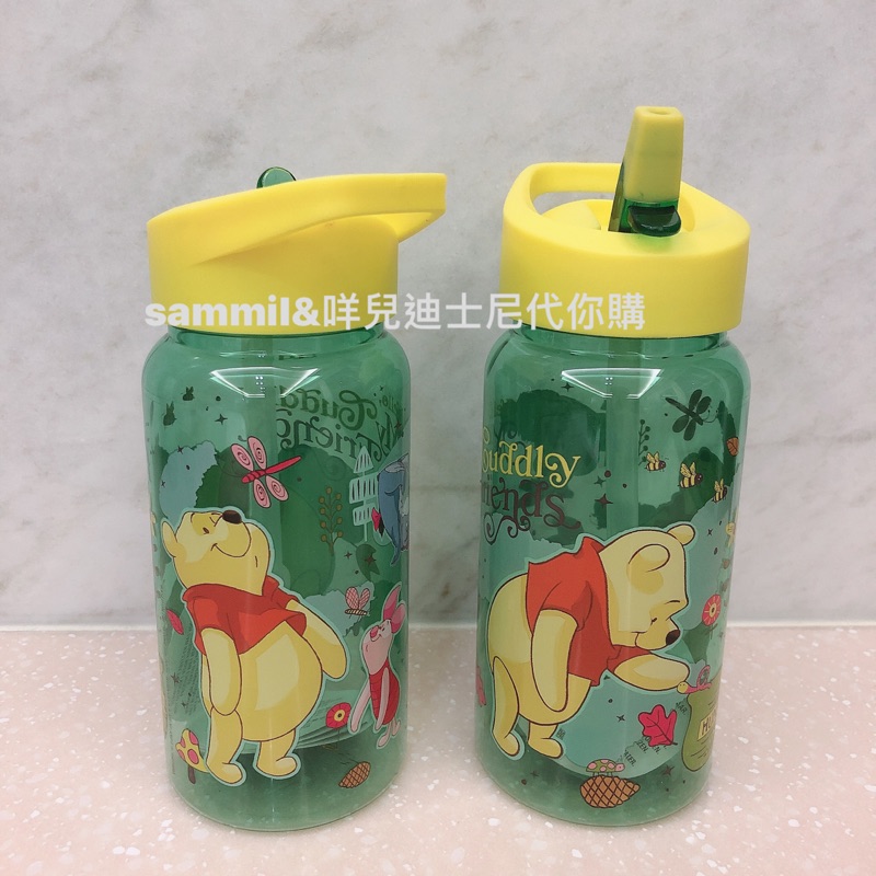 Sammi香港迪士尼代購-維尼 Winnie the Pooh 與小豬 吸管水壺