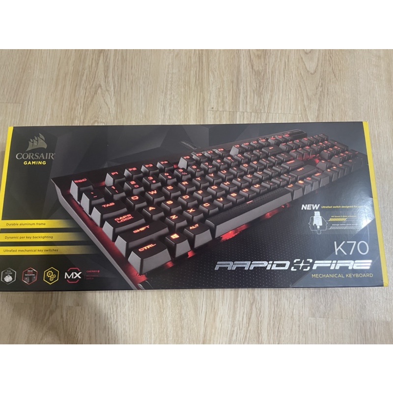 CORSAIR 海盜船 Corsair K70 LUX 紅光/銀軸