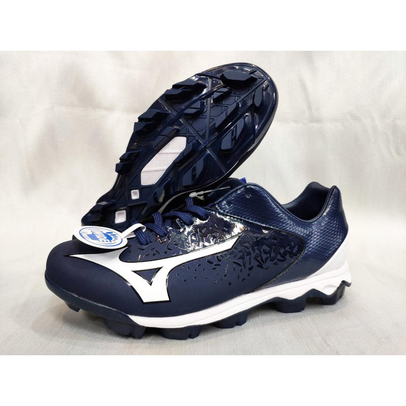 [大自在體育用品]Mizuno 美津濃 壘球鞋 棒壘球鞋 尺寸23~31cm 膠釘 丈青 寬楦 11GP192241