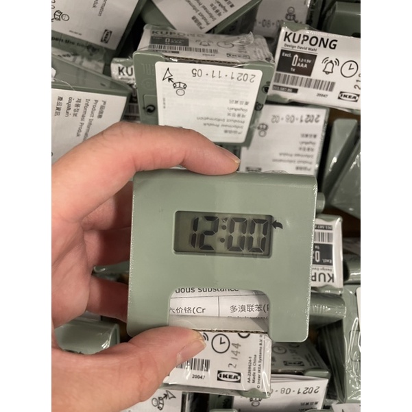 [IKEA代購]KUPONG 鬧鐘 電子鐘 數字鐘 桌上型 時鐘 綠色