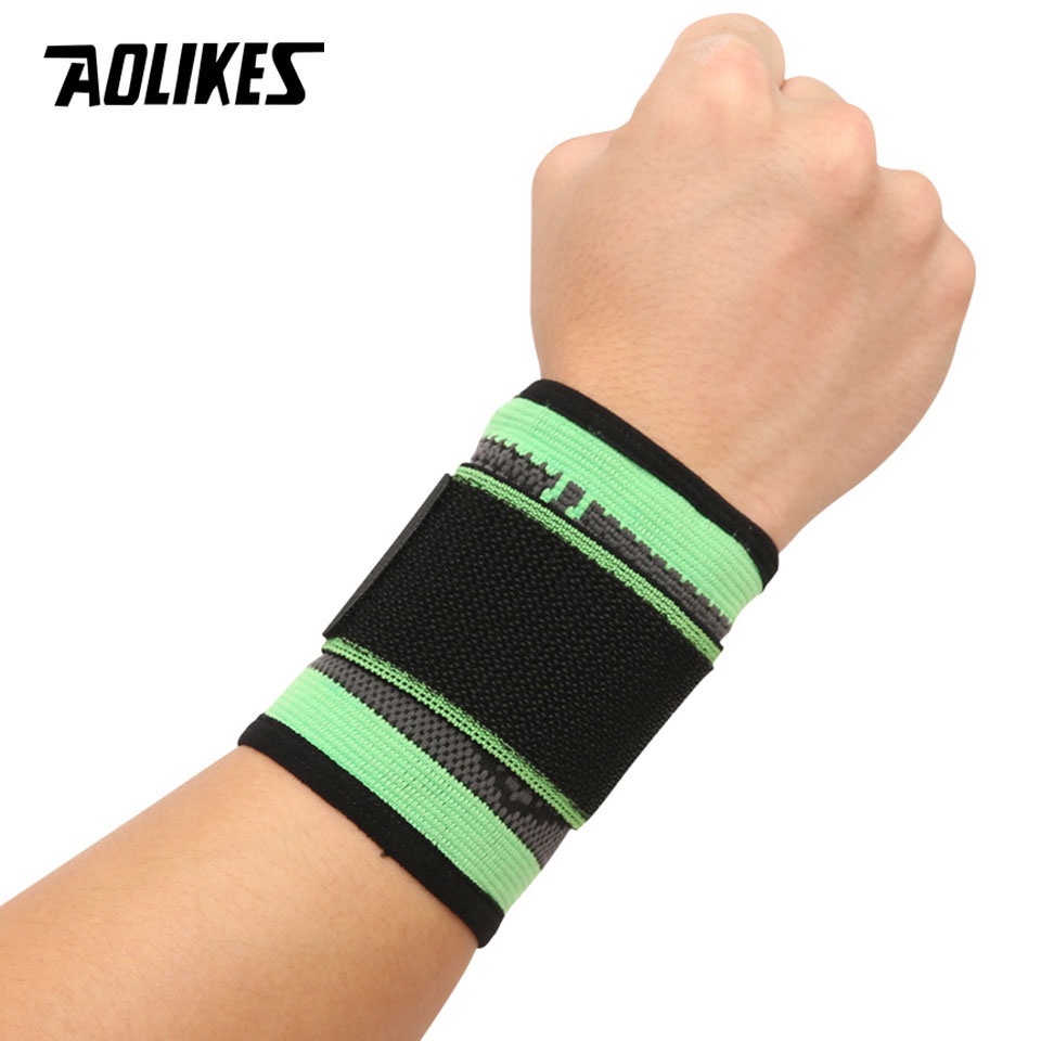 Aolikes 1PCS 3D 加壓健身腕帶 Crossfit 健身房舉重腕托支撐袖繃帶手包