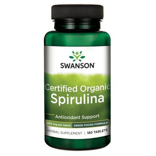 【營養免運】Swanson 高單位螺旋藻 Spirulina 藍綠藻 500mg 180顆