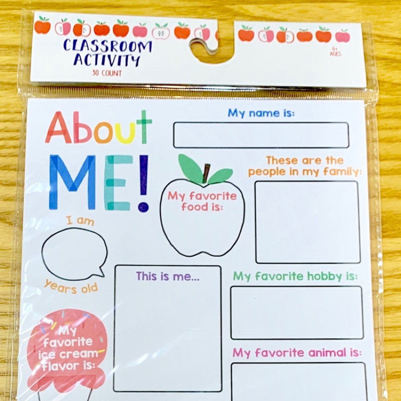 英語教學個人檔案英語教具all About Me 學習單 蝦皮購物