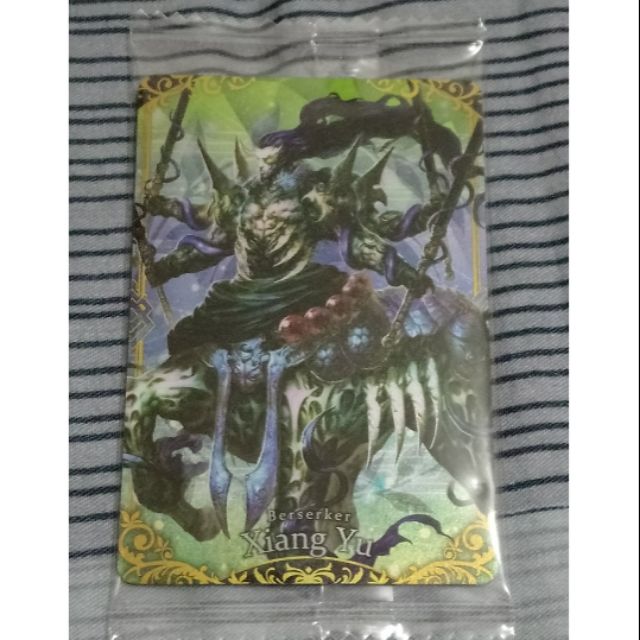 項羽fate Grand Order Fgo 食玩威化餅威化餅卡復刻n R Sr Ssr 蝦皮購物