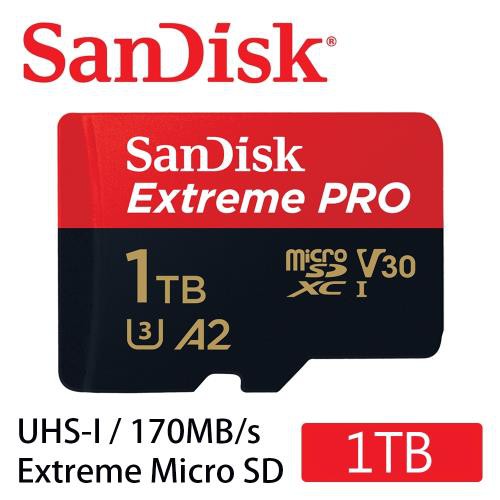 【SanDisk 晟碟】1TB Extreme Pro A2 V3 UHS-I U3 microSDXC記憶卡