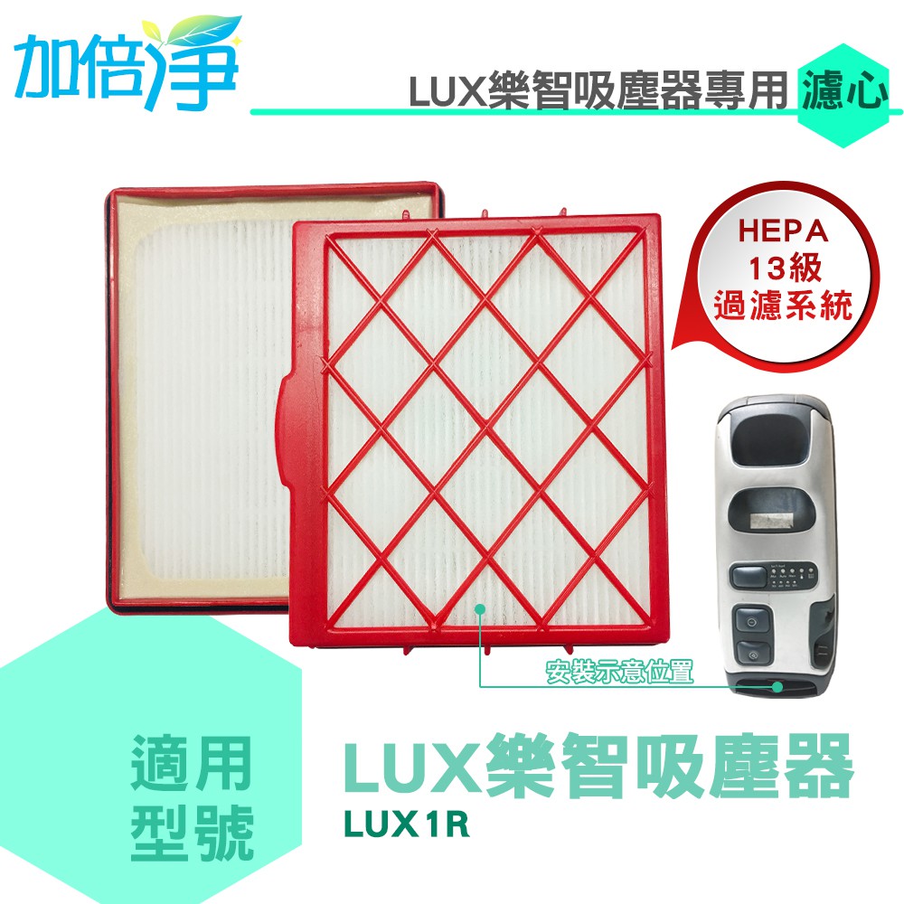 加倍淨 HEPA13級過濾網 適用LUX樂智 LUX1R【蝦幣3%回饋】