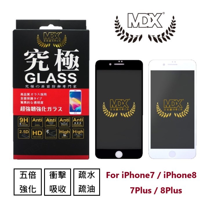 MDX膜帝斯 IPhone7 / iPhone8 / SE3 / 8Plus / 7Plus 2.9D滿版鋼化玻璃保護貼