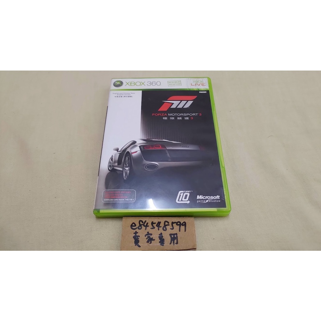 【光碟有許多刮痕和指紋】 XBOX360 X360 極限競速3 中文 中文版 Forza Motorsport 3