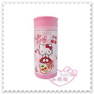 ♥小花花日本精品♥ Hello Kitty 真空保溫杯保溫瓶保冷瓶耐熱耐冷粉色坐姿蛋糕櫻桃蝴蝶結250ML(預購)