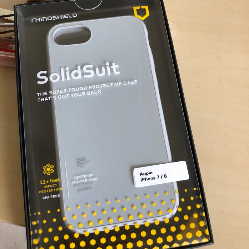 全新 Rhinoshield 犀牛盾 手機殼 SolidSuit系列 灰色 （iPhone 7/8）
