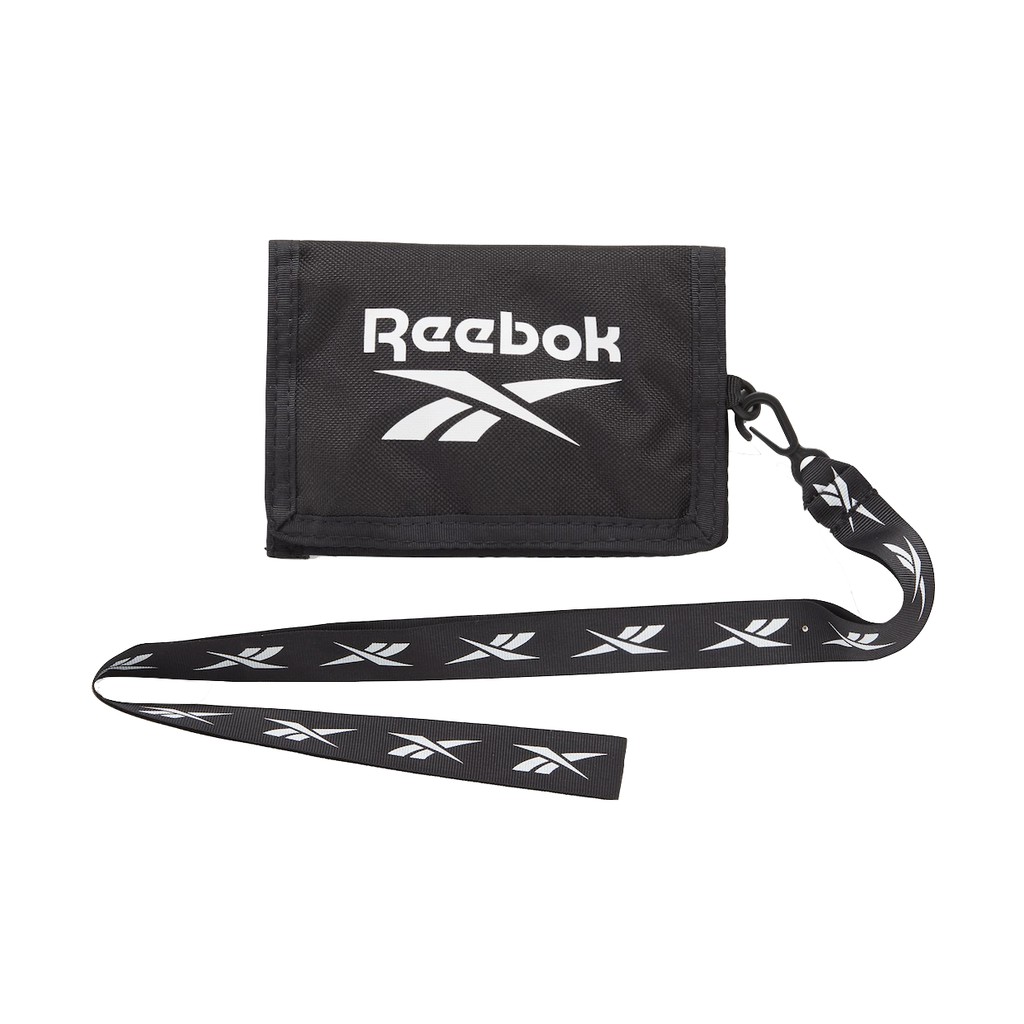 Reebok 零錢包 WALLET 銳跑 運動錢包 皮包 皮夾 小錢包 錢包 可拆卸掛繩 內置拉鍊 黑色 GN7808