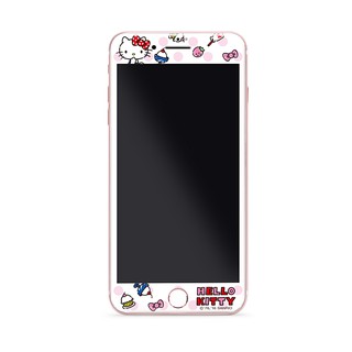 GARMMA Hello Kitty iPhone 7 iPhone7 i7 4.7吋 3D曲面珠光鋼化玻璃膜-下午茶