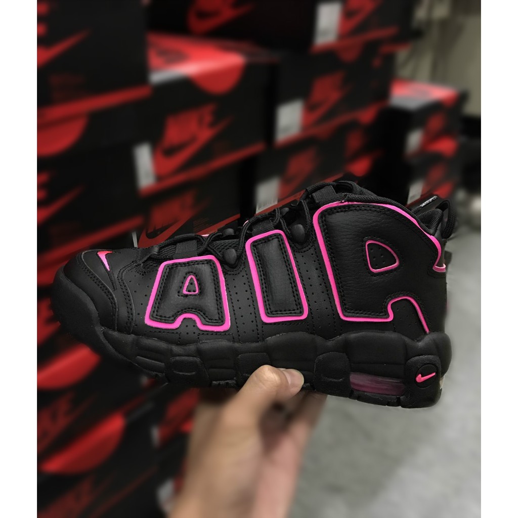 「Parody」Nike Air More Uptempo GS 大AIR 黑桃 女生 Size：5-7Y