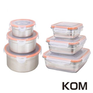 【KOM】 日式萬用不鏽鋼保鮮盒-三件組 共2款《泡泡生活》餐盒 密封盒 分裝盒