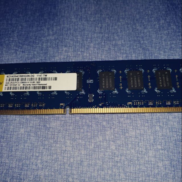 南亞 Elixir DDR3 1600 4G 雙面