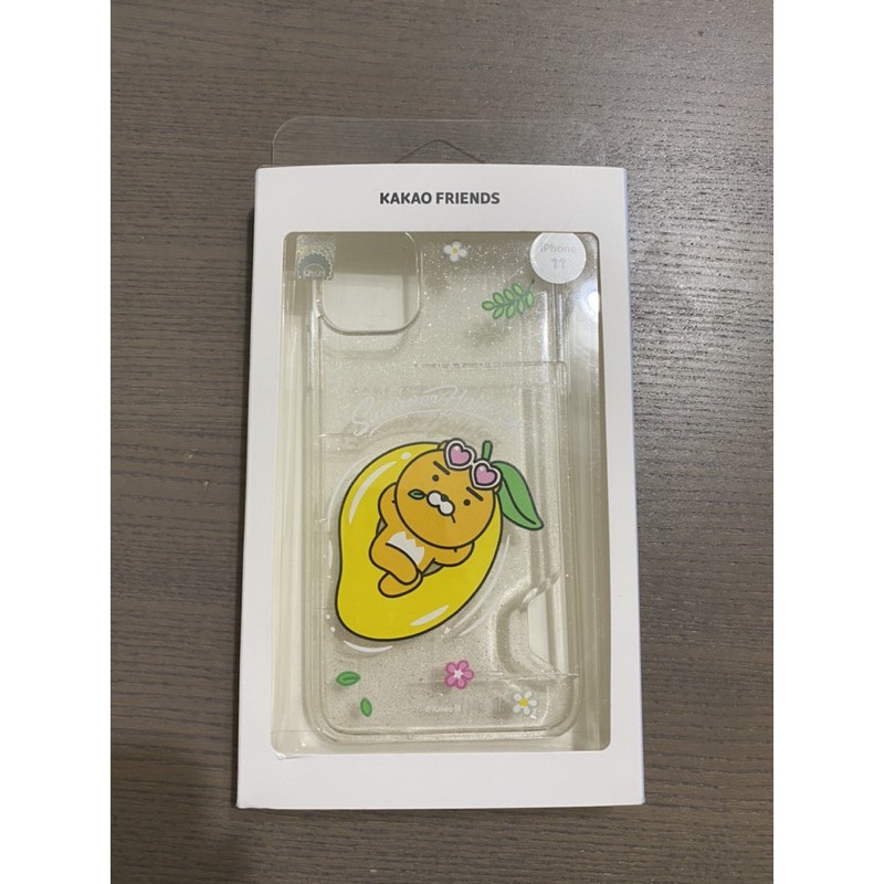 韓國代購  KAKAO FRIENDS 萊恩 透明 可插卡手機殼 卡片手機殼 iphone 11