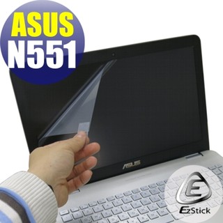 【EZstick】ASUS N551 N551J N551JB N551JK 靜電式 螢幕貼 (鏡面防汙)