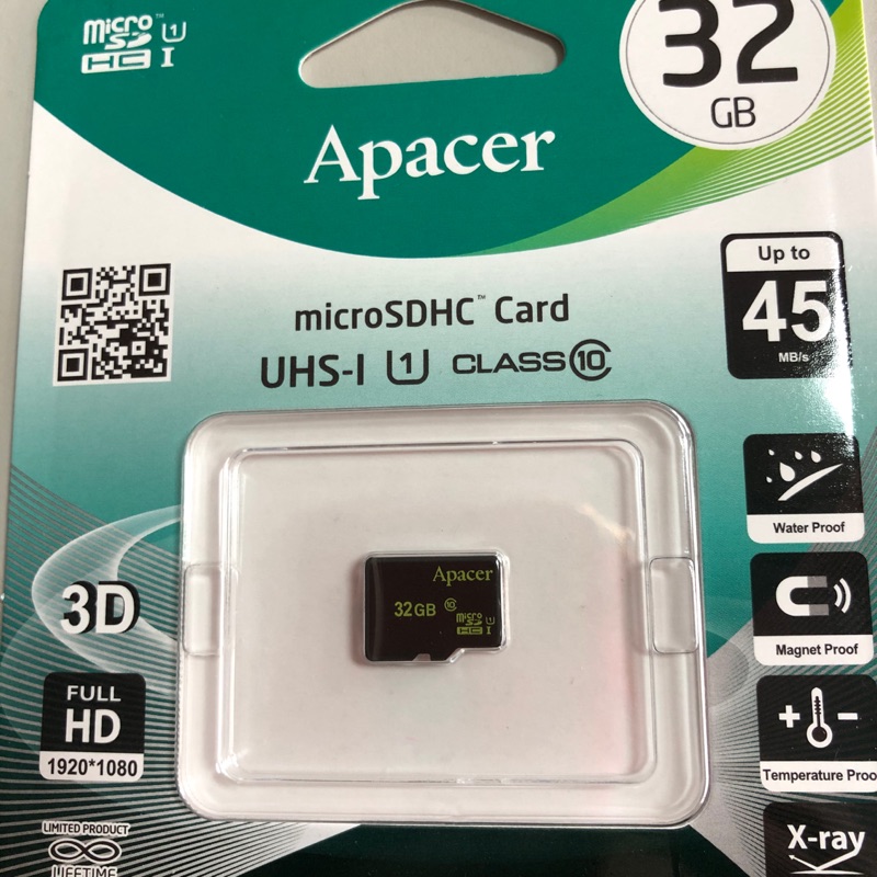 =數位MAX館=Apacer microSDHC 32GB 45 MB/s 記憶卡 公司貨