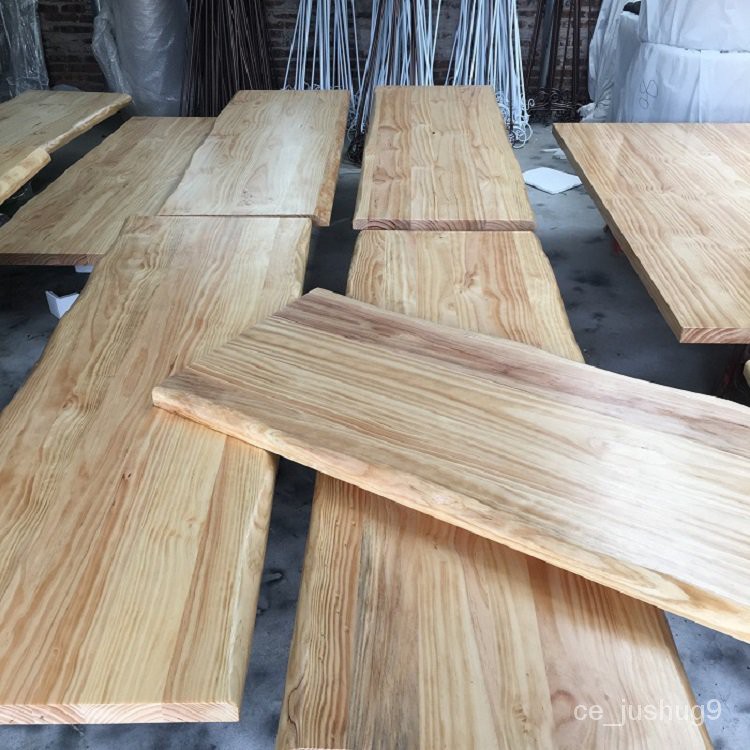 松木原木長方形實木板定製 家用餐桌飯桌diy桌面板厚吧檯面板大板 簡約百搭必備 h2Yr