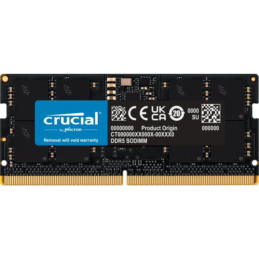 Micron 美光終保NB-DDR5 4800/ 8G /16G / 32G筆記型記憶體RAM 內建PMIC電源管理晶片