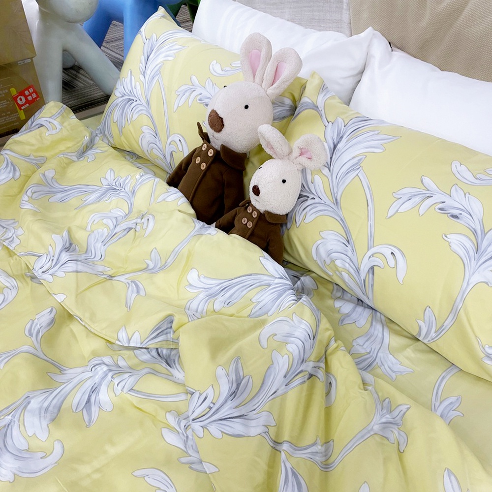 戀家小舖 台灣製床包 雙人床包 床單 花蔓歲月 100%天絲 床包枕套組 床包兩用被套組 60支天絲