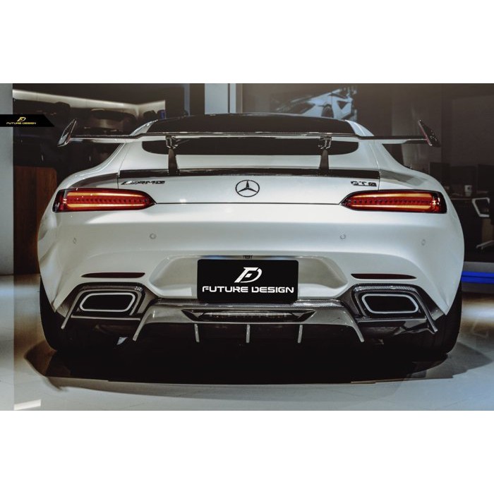 【Future_Design】賓士 BENZ AMG GT 專用 R牌 R款 抽真空 卡夢 後下巴 現貨