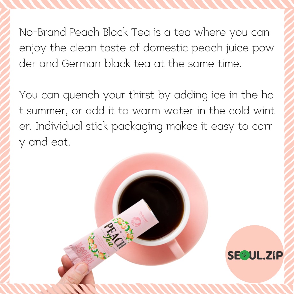 韓國no Brand Peach Tea 即溶茶冷飲水蜜桃紅茶1入 蝦皮購物