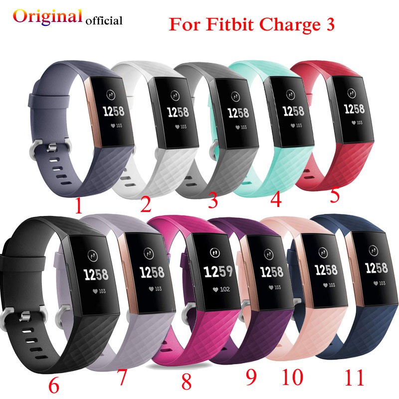 菱形Fitbit Charge 3 4矽膠錶帶 通用同款fitbit charge3/4 可替換軟硅膠錶帶 運動手錶腕帶