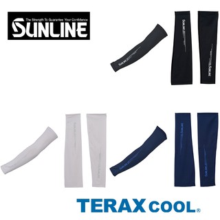 《SUNLINE》 SUW-0918 TERAX COOL 黑色涼感袖套 中壢鴻海釣具館