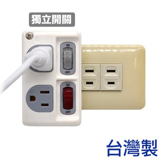 安全電源分接式插座(獨立開關)
